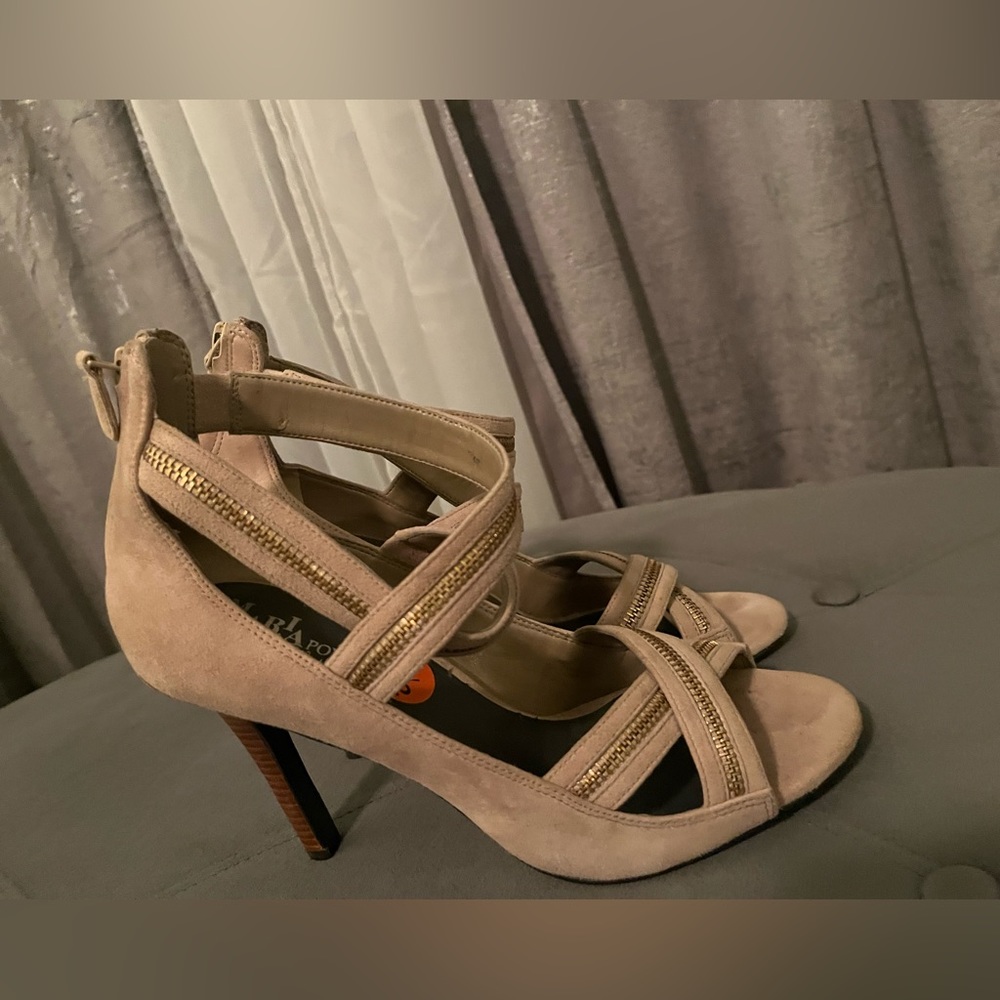 New Cole Haan Maria Sharapova Shanley Suede Heel Sandals